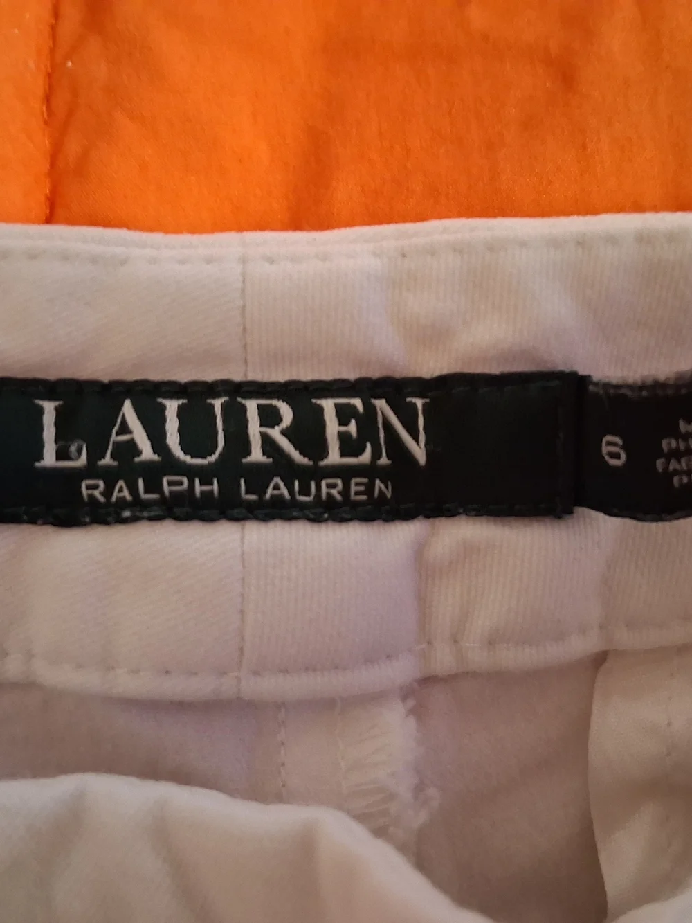 LAUREN Ralph Lauren White Slim Cloth Pants - Picture 4 of 7